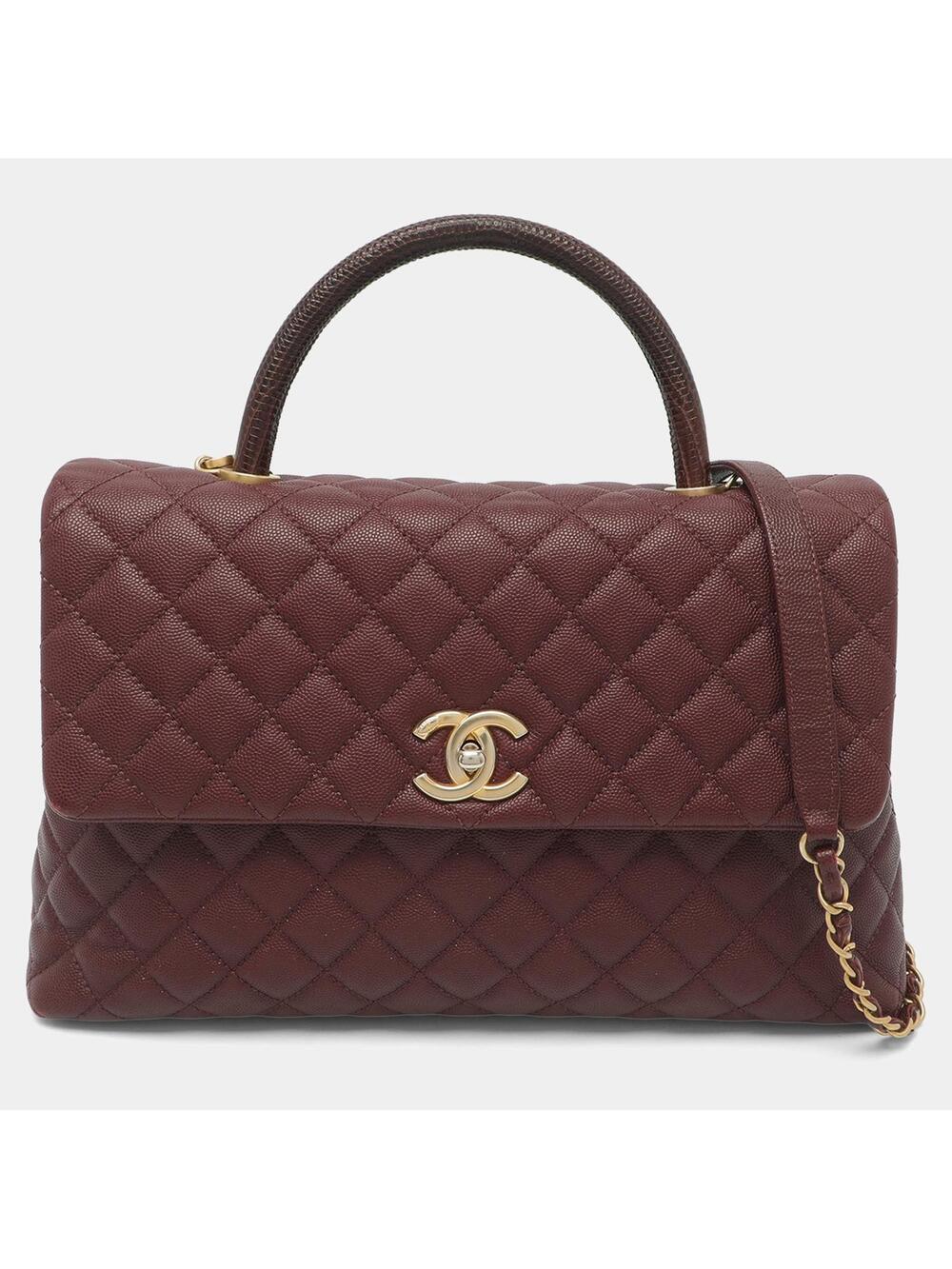 Chanel Coco Handle Medium Burgundy #342437C35B